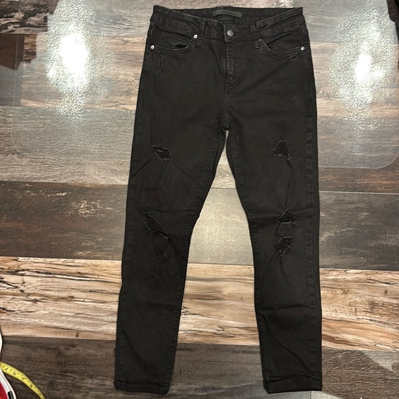 Joe's Jeans The Icon Mid Rise skinny black cuffed - Picture 1 of 5